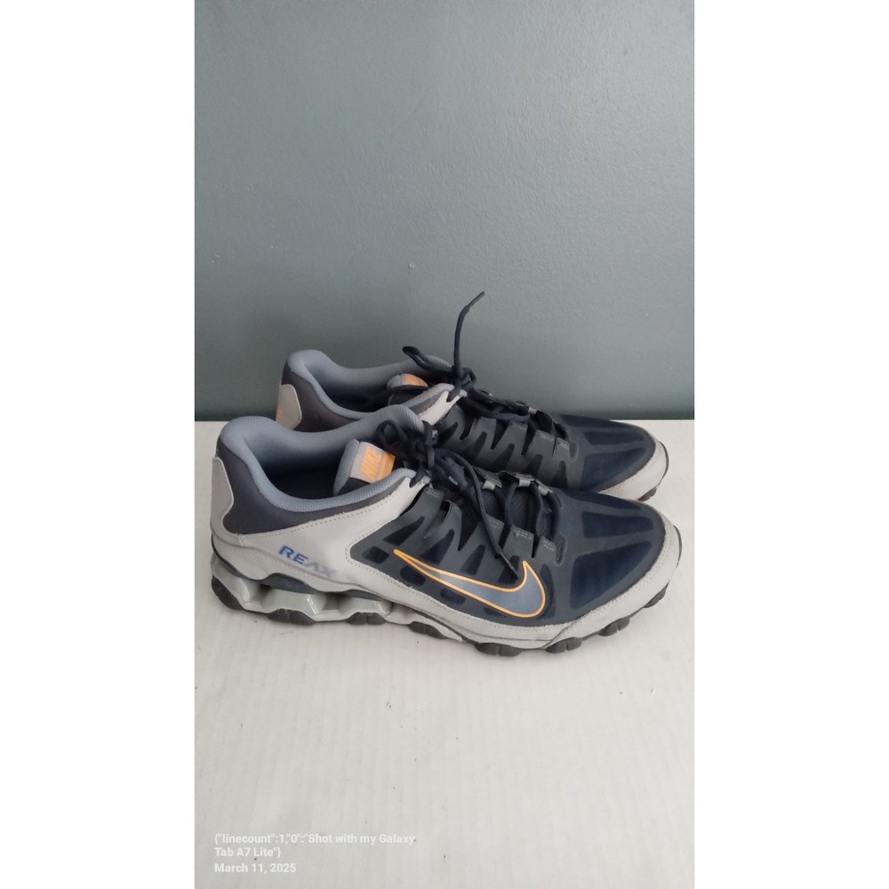 Nike‎ Reax 8 TR Mens Training Shoes Grey Orange Sneakers 616272-035